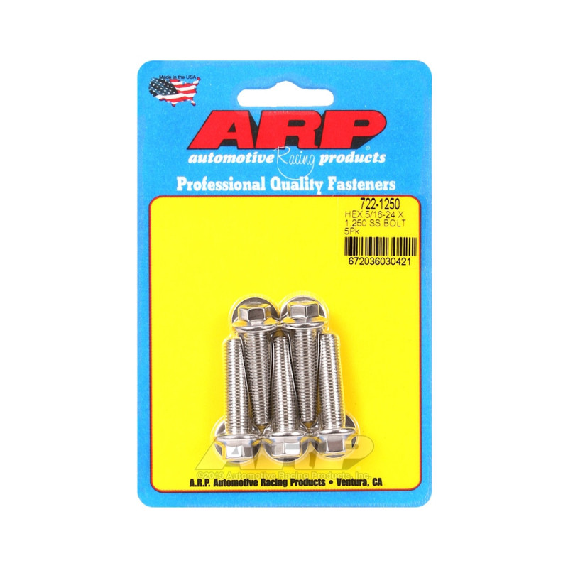 Șuruburi și piulițe universale ARP 5/16-24 – Șuruburi hexagonale din oțel inoxidabil x5 - ARP-722-1250 - 722-1250 - 3666618198477